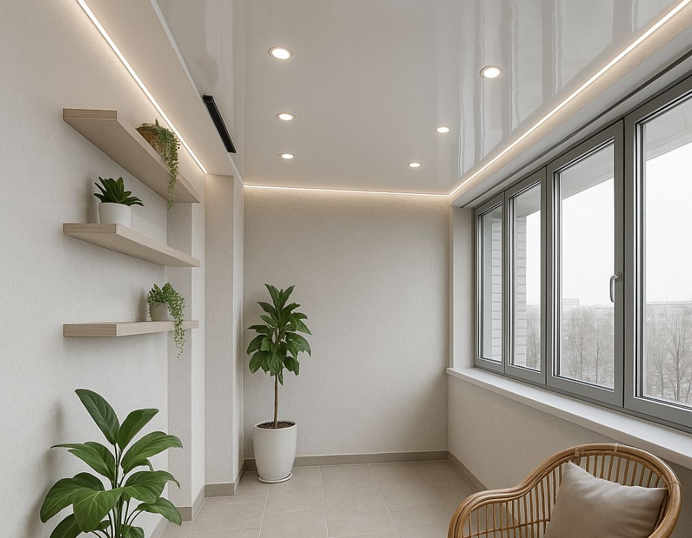 Натяжной потолок на балконы и лоджии