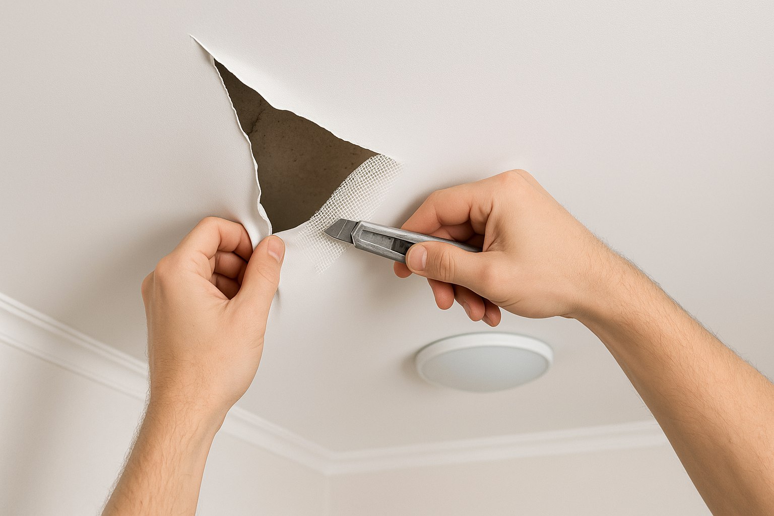 Ремонт натяжных потолков - когда вызвать мастера, а когда можно справиться самому